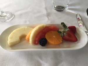 Fruit Plate - Emirates First Class Dubai to Geneva