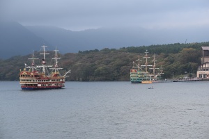 Pirate boats Lake Ashi